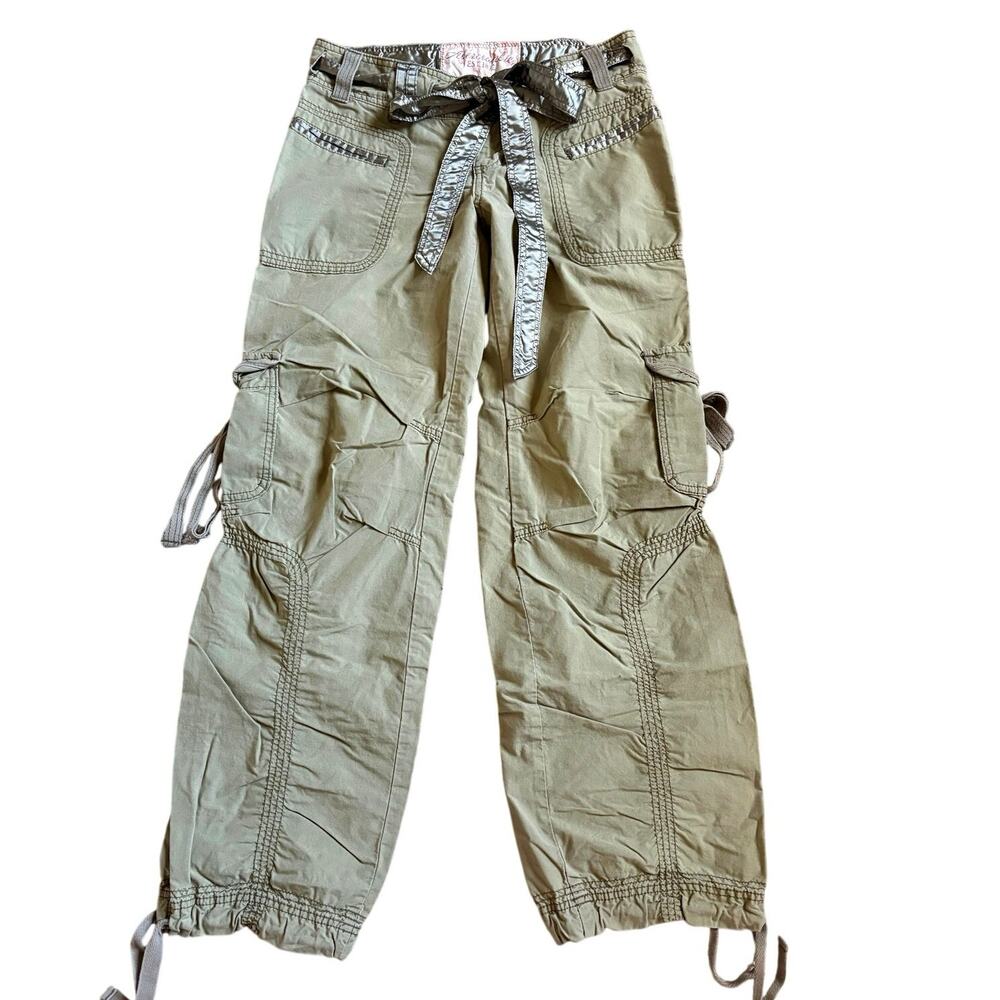Vintage Abercrombie Fitch Pants Womens 29/8 Green Cargo Utility Milatary Y2K